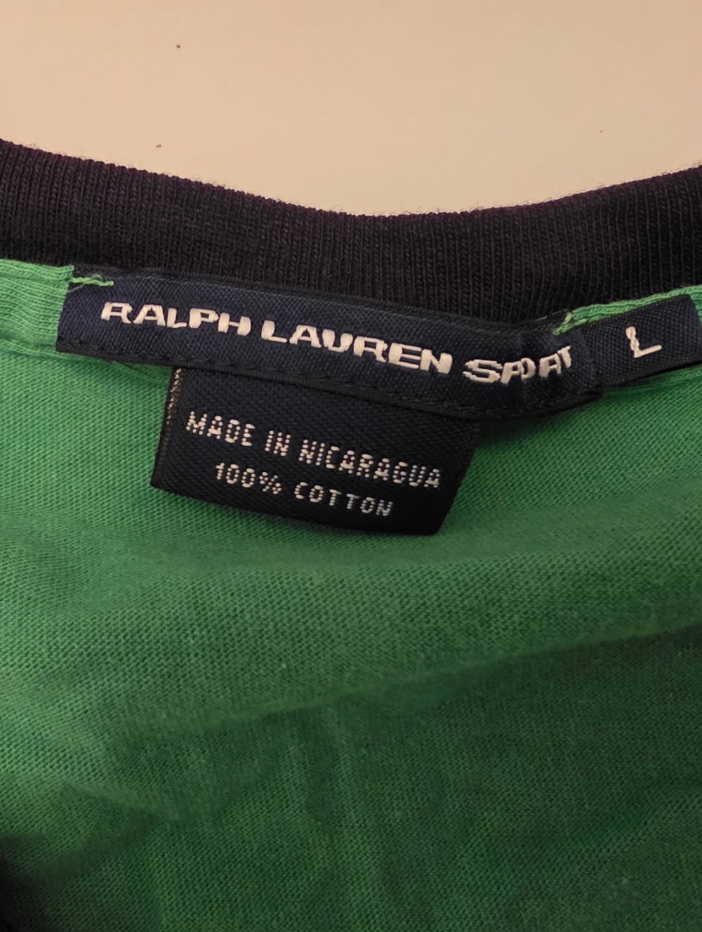 Polo by Ralph Lauren Women's Green V-Neck Short Sleeve Shirt ~ Size Large - Picture 5 of 9